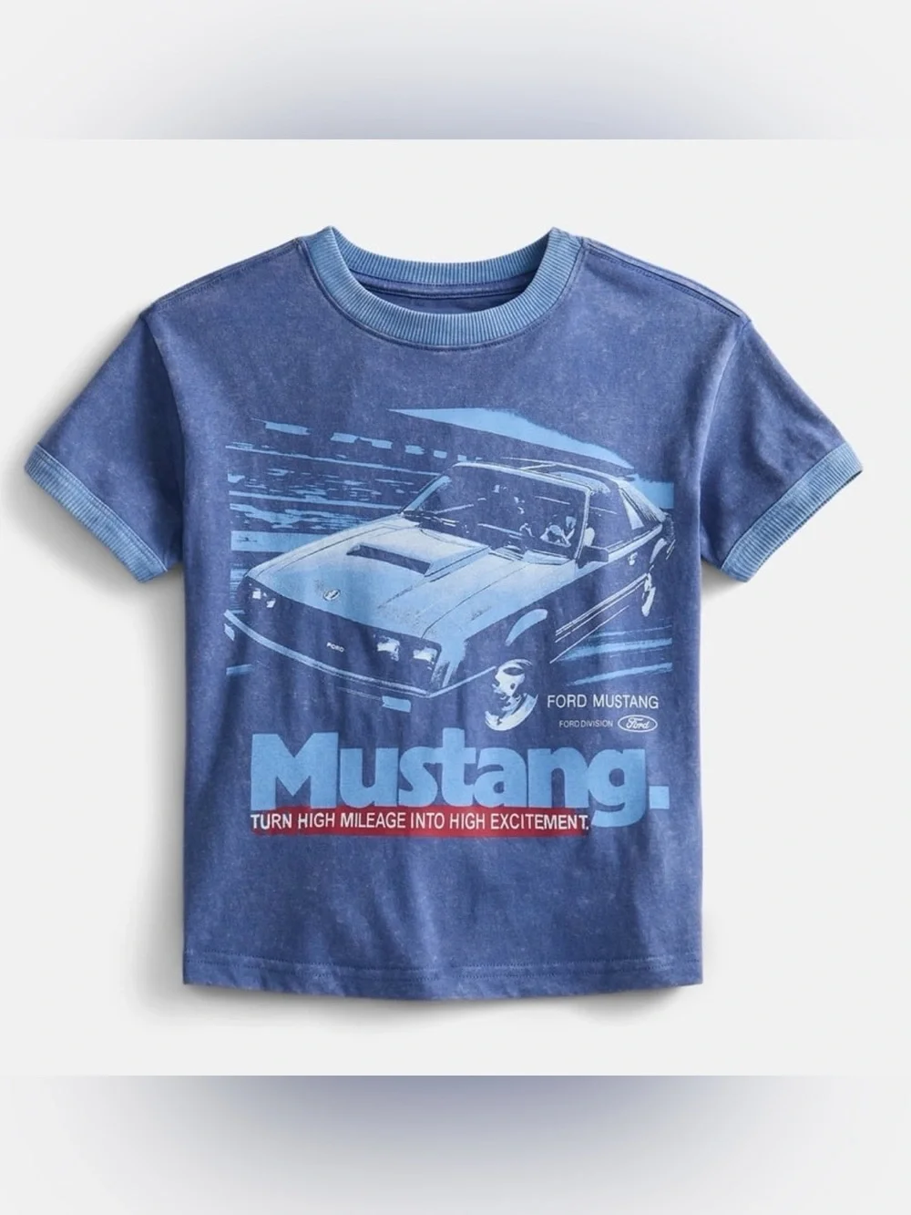 Mustang Boys Graphic Tee  With Short Sleeve Size M(8)